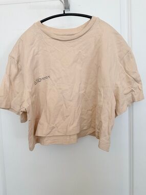 Pangaia Light Beige Crop Tee XS